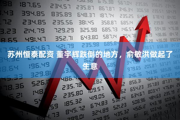 苏州恒泰配资 董宇辉跌倒的地方，俞敏洪做起了生意
